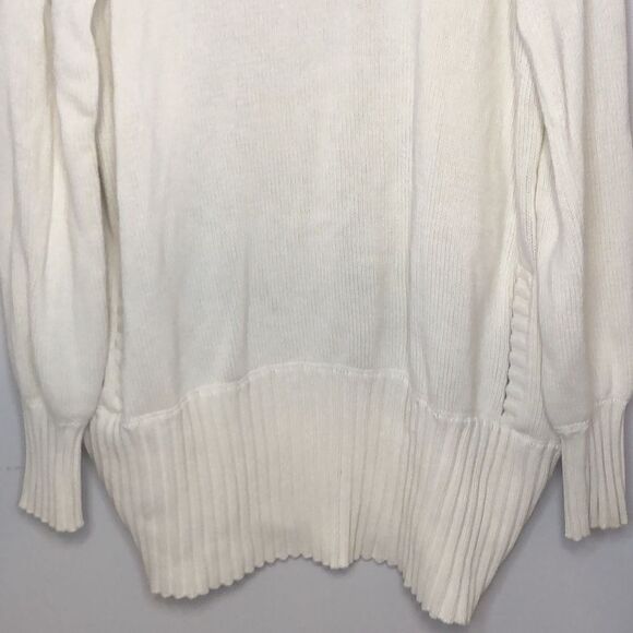 HAUTE HIPPIE Nude Ribbed Longline Chunky Blanket Cardigan M / L - Picture 9 of 10